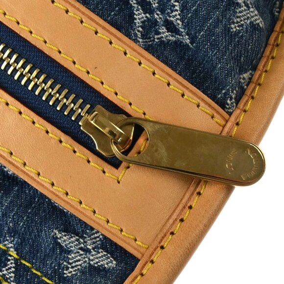 Louis Vuitton Monogram Denim Flat Shopper Tote Handbag M95018 AS0075 186407 - Picture 7 of 10